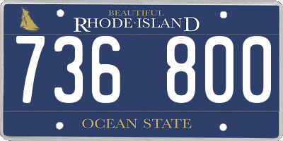 RI license plate 736800