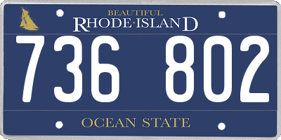 RI license plate 736802