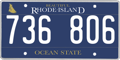 RI license plate 736806