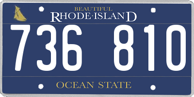 RI license plate 736810