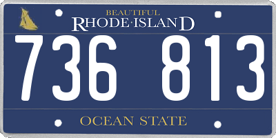 RI license plate 736813