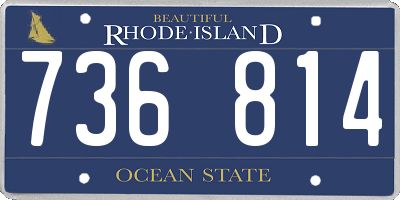 RI license plate 736814