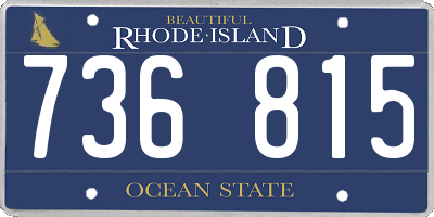 RI license plate 736815