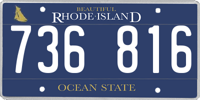 RI license plate 736816