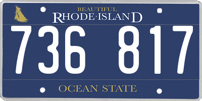 RI license plate 736817
