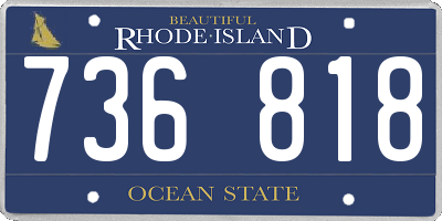 RI license plate 736818