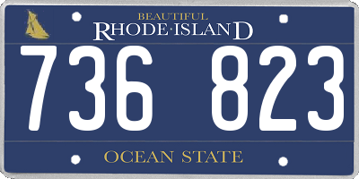 RI license plate 736823