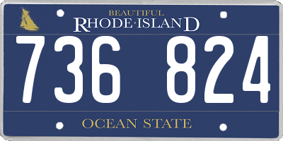 RI license plate 736824