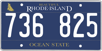 RI license plate 736825
