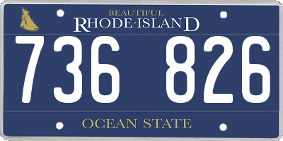 RI license plate 736826