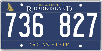 RI license plate 736827