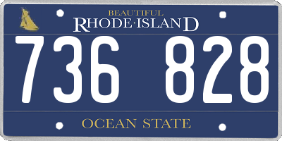 RI license plate 736828