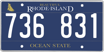 RI license plate 736831