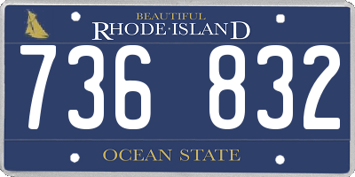 RI license plate 736832