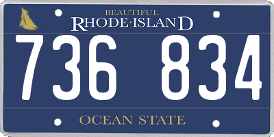 RI license plate 736834