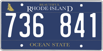 RI license plate 736841