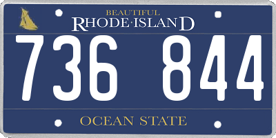 RI license plate 736844
