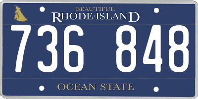 RI license plate 736848