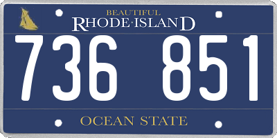 RI license plate 736851