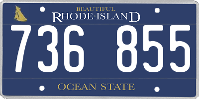 RI license plate 736855