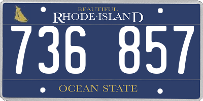 RI license plate 736857