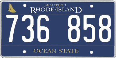 RI license plate 736858