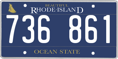 RI license plate 736861