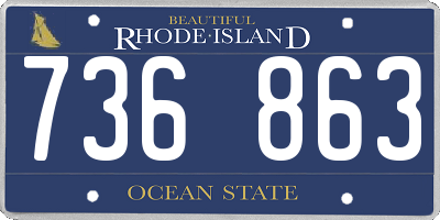RI license plate 736863