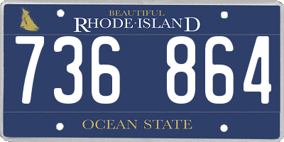 RI license plate 736864