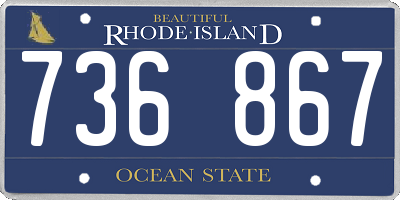 RI license plate 736867