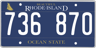 RI license plate 736870
