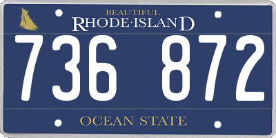 RI license plate 736872