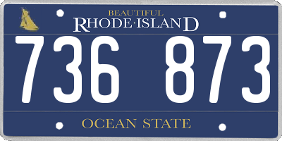 RI license plate 736873