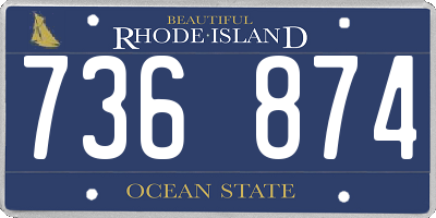 RI license plate 736874