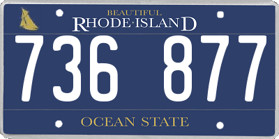RI license plate 736877