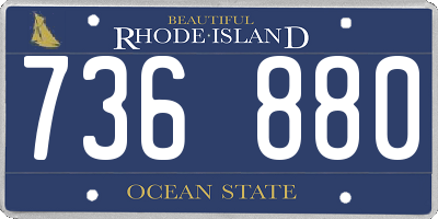 RI license plate 736880
