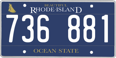 RI license plate 736881