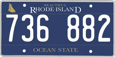 RI license plate 736882