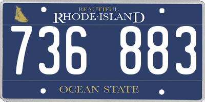 RI license plate 736883