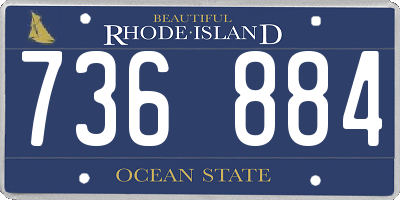 RI license plate 736884