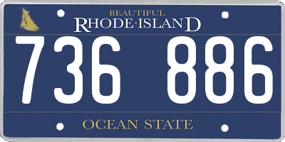 RI license plate 736886
