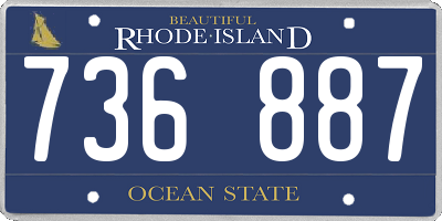 RI license plate 736887