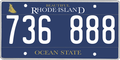 RI license plate 736888
