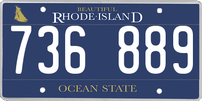RI license plate 736889
