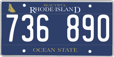 RI license plate 736890