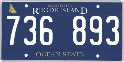 RI license plate 736893