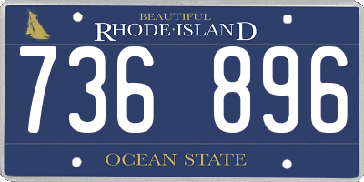 RI license plate 736896