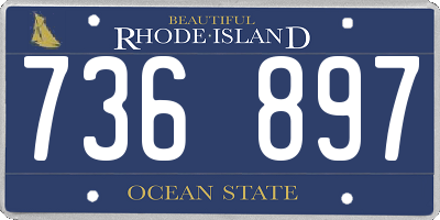 RI license plate 736897