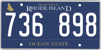 RI license plate 736898
