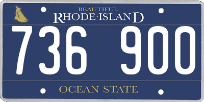 RI license plate 736900
